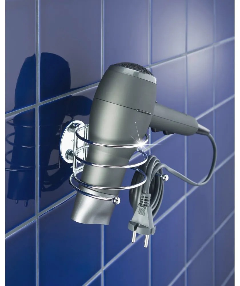 Suport autoadeziv pentru uscătorul de păr Wenko Turbo-Loc, până la 40 kg