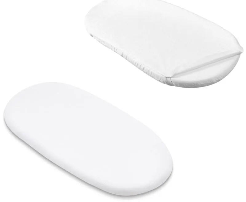 Set cearceaf si protectie  impermeabila pentru landou Kidizi, dimensiune 75x35 cm