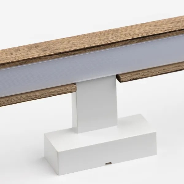 Aplică LED pentru oglindă de baie Brilagi WOODY MIRROR LED/8W/230V IP44 stejar/alb