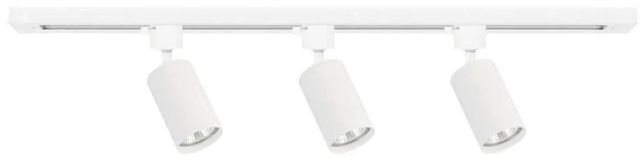 Spot pe șină TIGER, 3x GU10, 10 W pe bec, 230 V, alb