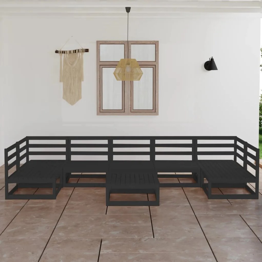 vidaXL Set mobilier de grădină, 8 piese, lemn masiv de pin