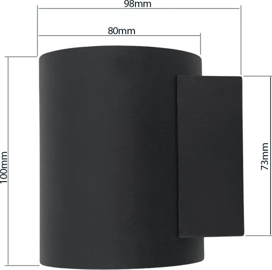 Aplică SQUALLA TUBA 1xG9/50W/230V negru/auriu