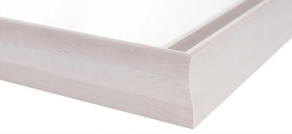 Oglinda dreptunghiulara cu rama din polistiren alba Scott, 45,5cm (L) x 36,5cm (L) x 5,2cm (H)