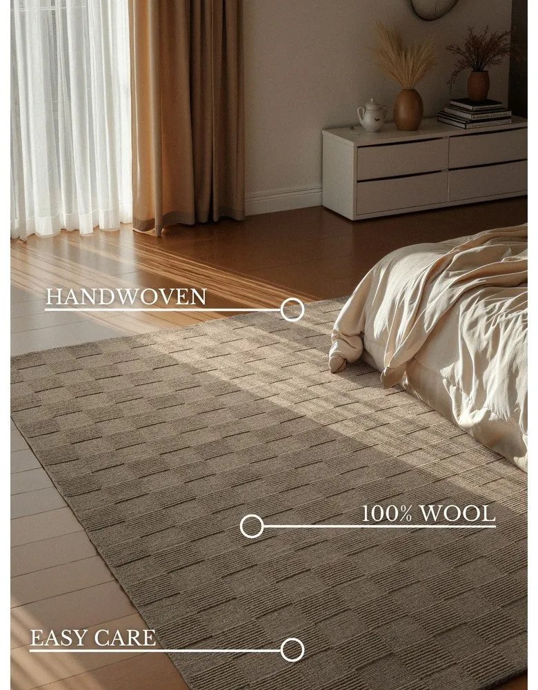 Covor bej țesut manual din lână 200x300 cm Scala – Villeroy&Boch