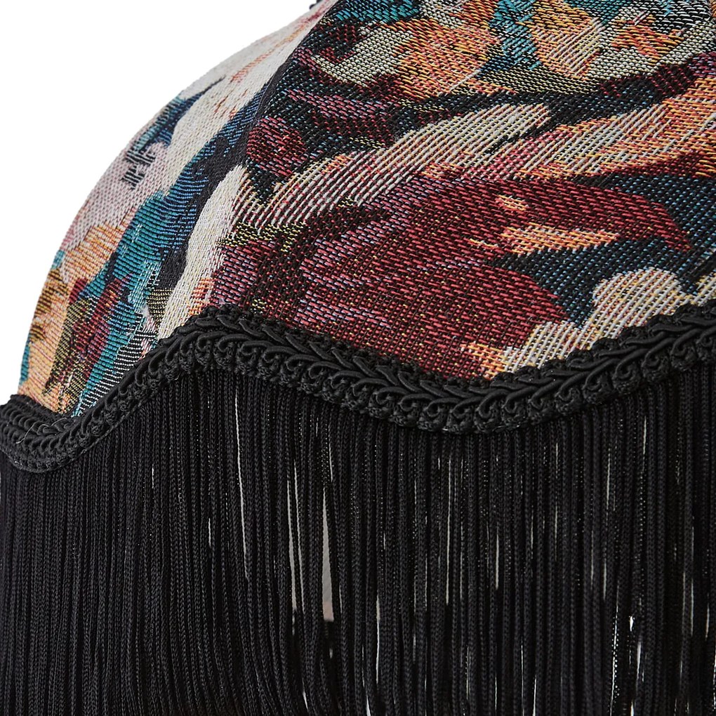 Abajur din material textil cu design floral și interior alb 31,5/15/14 - Heritage