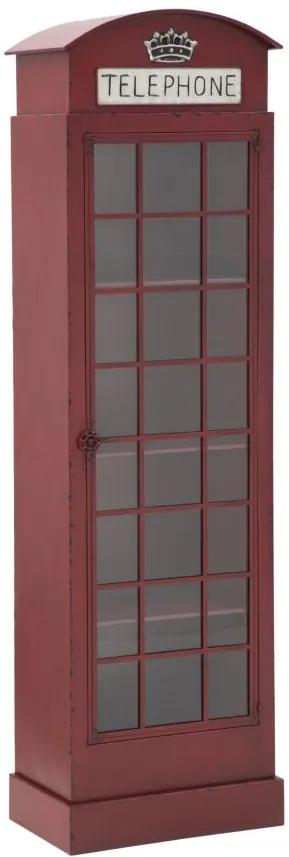 Vitrina cabina telefon London rosie 52/30/180 cm
