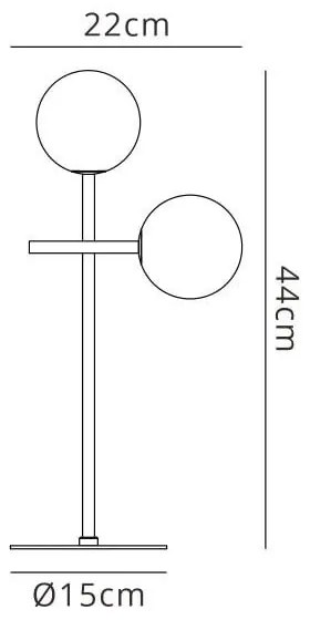 Veioza, Lampa de masa design Art Deco CELLAR 2L