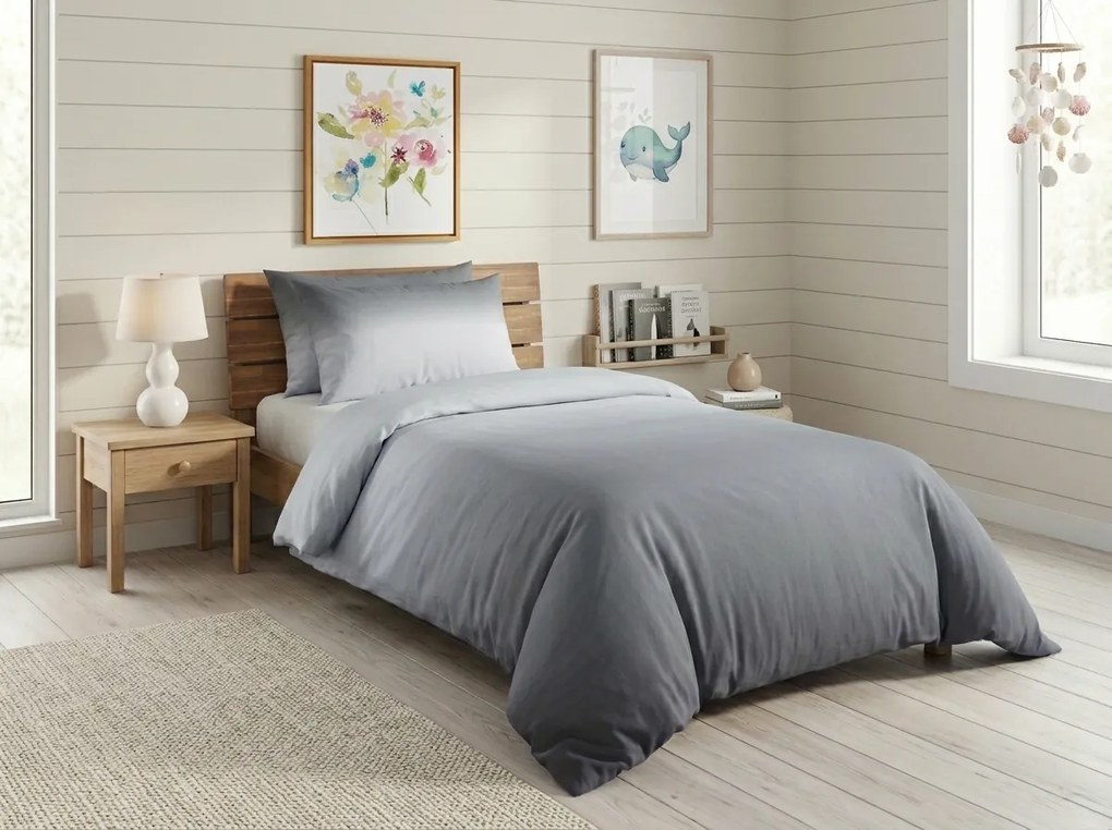Lenjerie de pat din bumbac OMBRE gri Dimensiune lenjerie de pat: 2 buc 70 x 90 cm | 200 x 220 cm