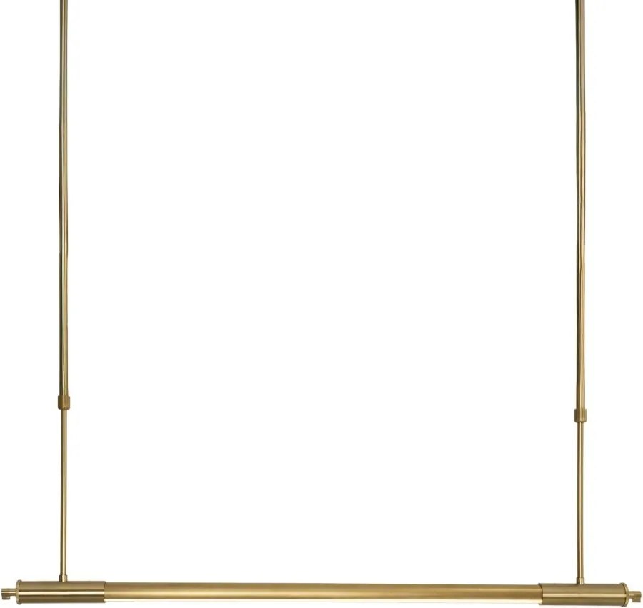 Lustra liniara suspendata LED Flusore auriu