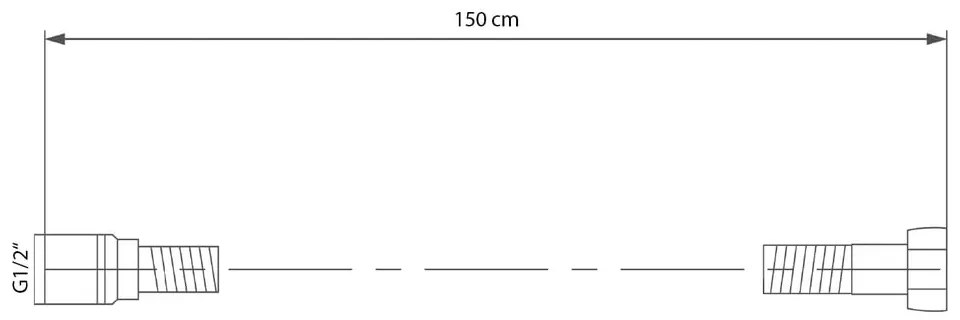 Furtun de duș negru din plastic ø 1 cm Softflex – Sapho