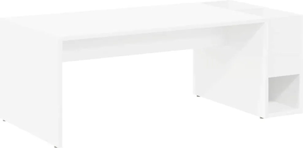 vidaXL Masă de cafea Alb 101,5 x 50 x 37 cm Lemn compozit