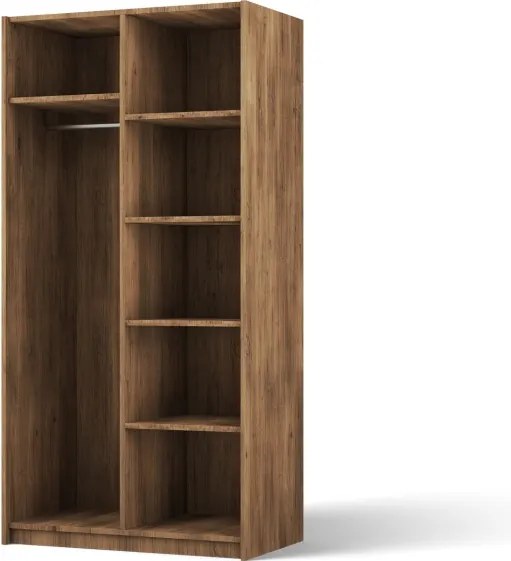 Dulap Alera II Hinged – cu oglindă – 100x58x204 cm – Stejar Artisan – Alera II Hinged Dulap – Varianta 2