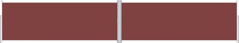 vidaXL Copertină laterală retractabilă, maro, 180x1000 cm