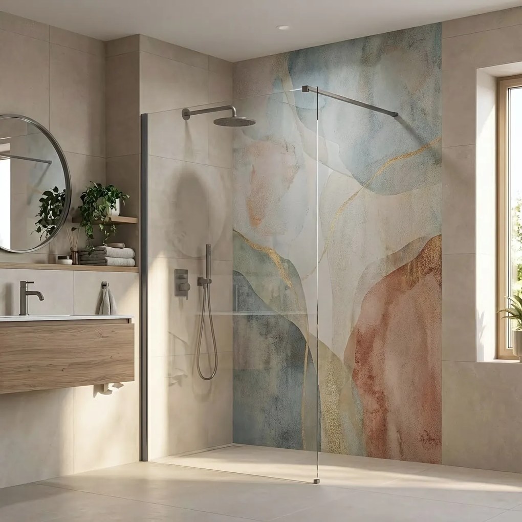 Paravan de dus Rea Flexi Transparent / Titan 130