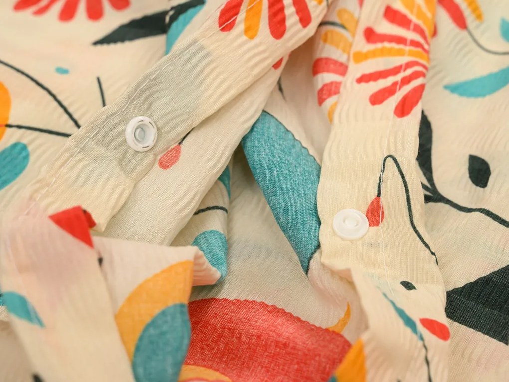 Lenjerie de pat din crep RETRO BIRD colorata Dimensiune lenjerie de pat: 70 x 90 cm | 140 x 200 cm