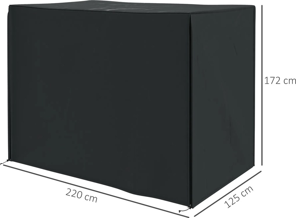 Outsunny Husă Protectoare pentru Balansoar de Grădină 3 Locuri, Rezistentă la Apă/Vânt/UV, 420D Oxford, Gri | Aosom Romania