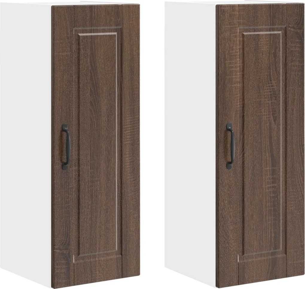 vidaXL Dulap de bucătărie cu raft 2 pcs Stejar închis 30 x 31 x 80 cm