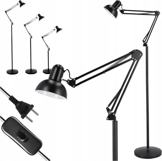 Lampadar 1xE27/40W/230V negru