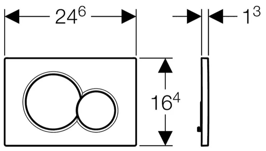 Clapeta actionare rezervor wc alama Geberit Sigma01 Alama