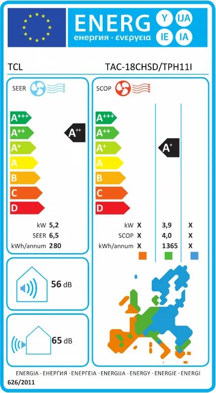 Aparat de aer conditionat cu invertor TCL BreezeIN TAC-18CHSD/TPH11I, 18000 BTU, 33 m², A++/A+, Wi-Fi, iFeel, ECO, Curatare automata in 4 etape, Google Home si Alexa, Gentle Breeze, Alb