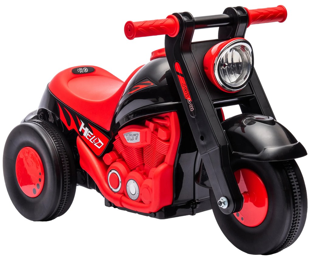 AIYAPLAY Moto portdră pentru copii moto draisienne cu muzică și bule, roti late pentru copii de 2-5 ani 80 x 35,5 x 42 cm negru | Aosom Romania