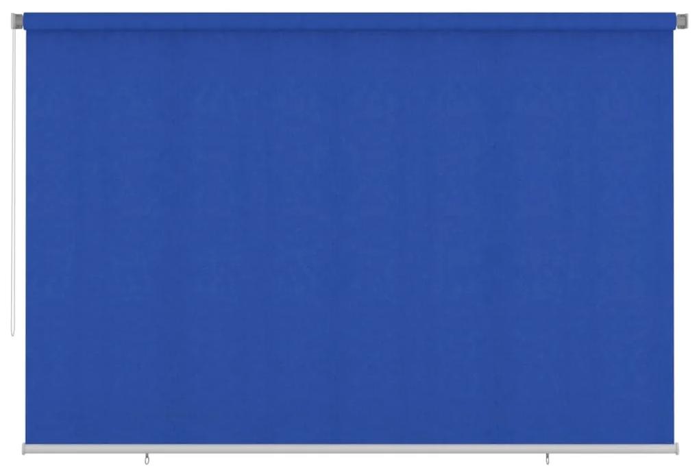 Jaluzea tip rulou de exterior, albastru, 350x230 cm, HDPE Albastru, 350 x 230 cm