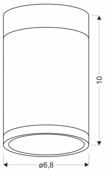 Plafonieră TUBA GU10/15W/230V