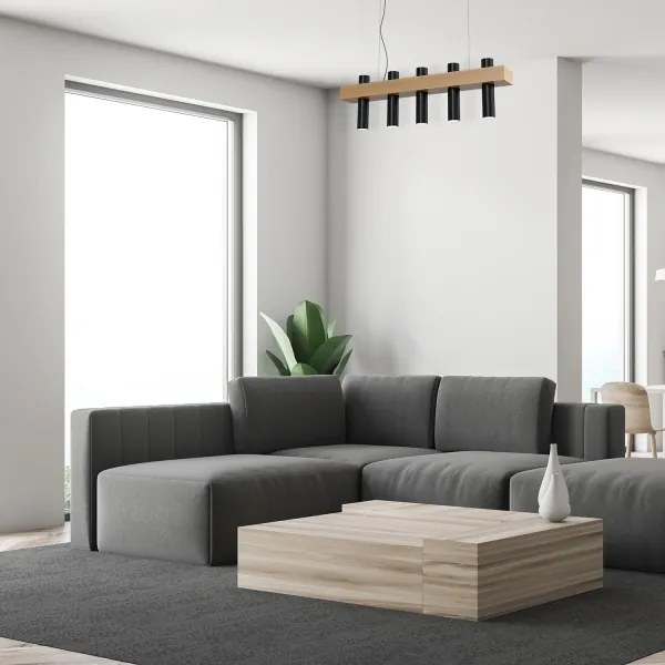 Lustră pe cablu WEST 5xGU10/25W/230V negru