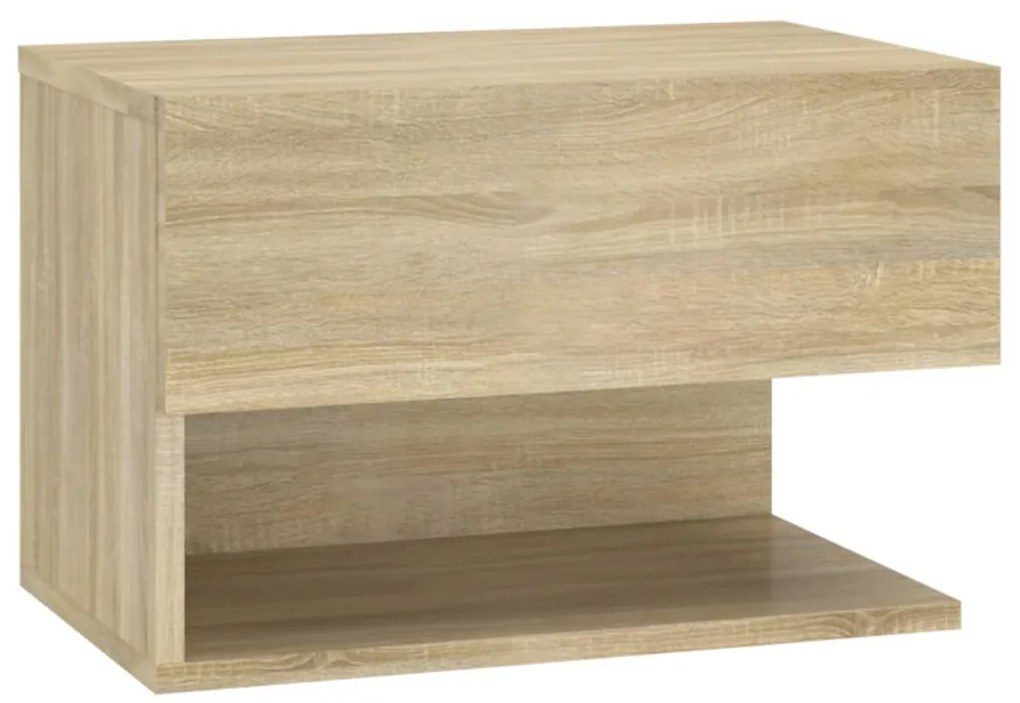 810959 vidaXL Noptieră de perete, stejar sonoma