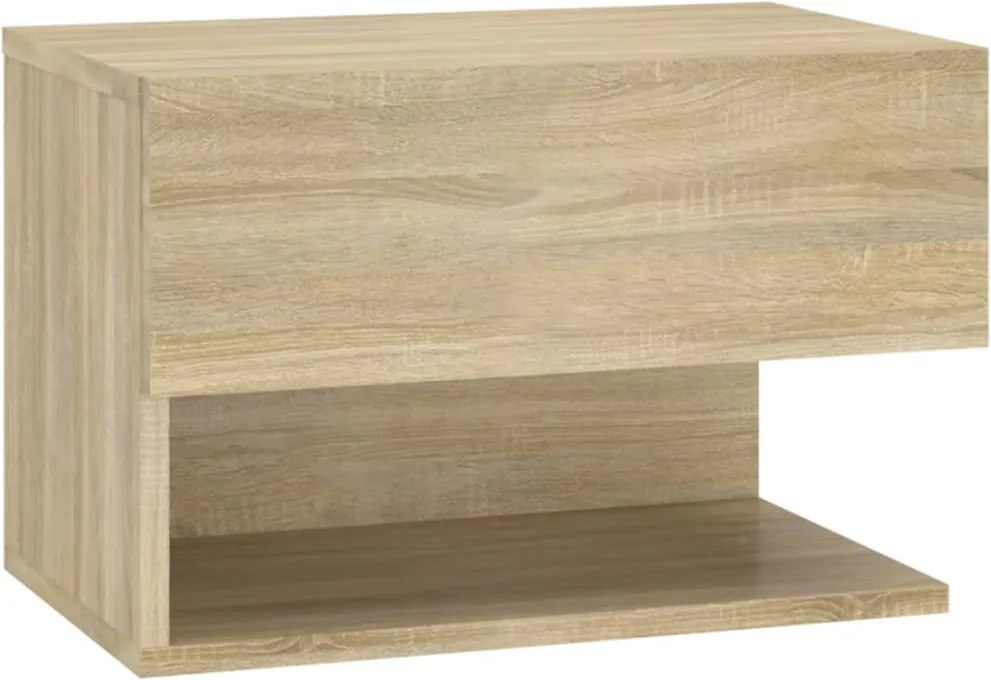 vidaXL Noptieră de perete, stejar sonoma