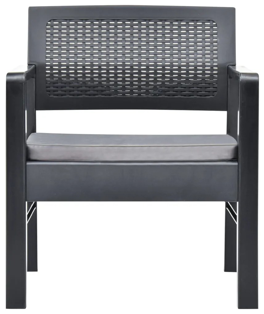 Set mobilier de gradina Culoare negru, OBASI