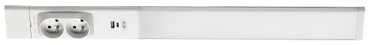 Corp de iluminat LED cu prize pentru corpuri de bucătărie Rabalux 78042 BILAL E LED/18W/230V 4000K 60 cm alb