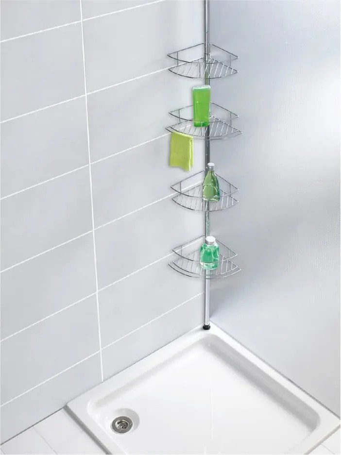 Raft telescopic pentru duș Wenko Prea Dolcedo, 23 x 31 cm