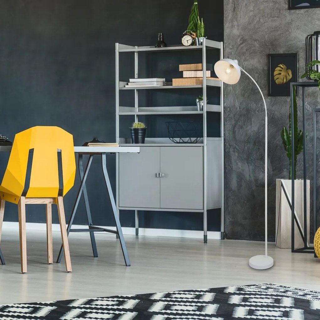 Lampadar / Lampa de podea stil minimalist modern Daron alb