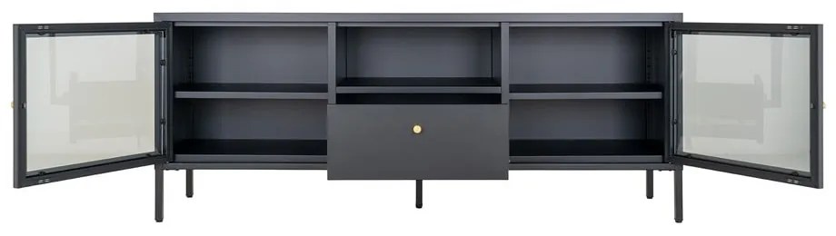 Comodă TV neagră din metal 160x60 cm Dalby – House Nordic