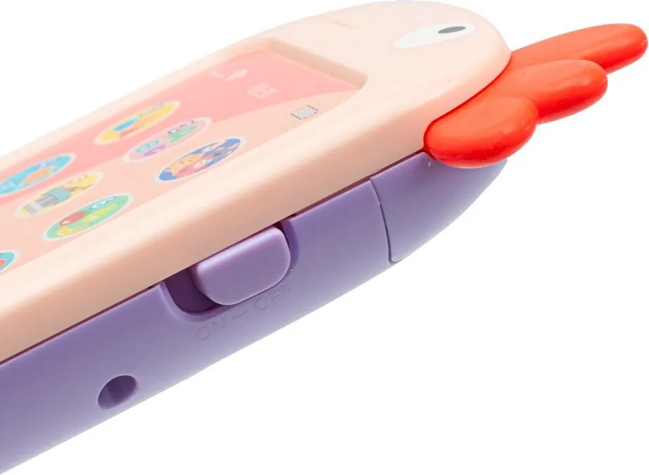 Baby Mix Telefon pentru copii Papagal roz, 8 x 14 x 2 cm