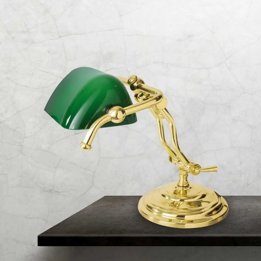 Lampa de birou din alama design clasic Banker