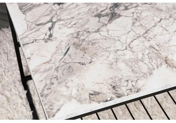 Măsuță de cafea ASUDE 43x95 cm neagră/albă