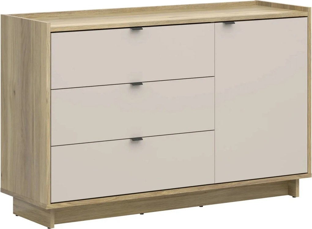 Comoda DALVA, stejar/casmir, PAL, 134x42x86 cm