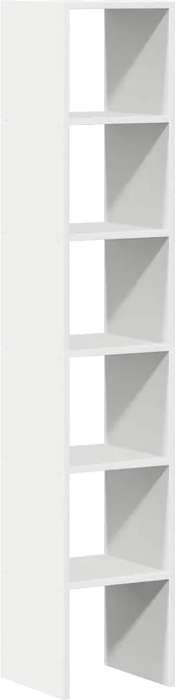 vidaXL Biblioteci 2 buc, stivuibile, alb, 30x30x80 cm, lemn prelucrat