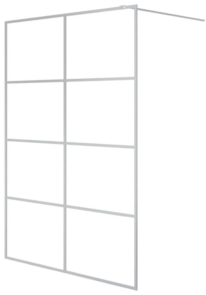 Paravan dus walk-in argintiu 140x195 cm sticla ESG transparenta Argintiu, 140 x 195 cm, Transparent