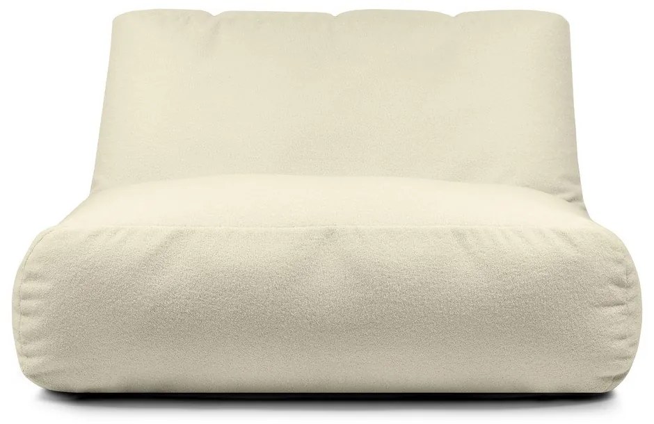 Fotoliu bean bag crem cu tapițerie din țesătură bouclé Sofa Tube – SLOWDOWN