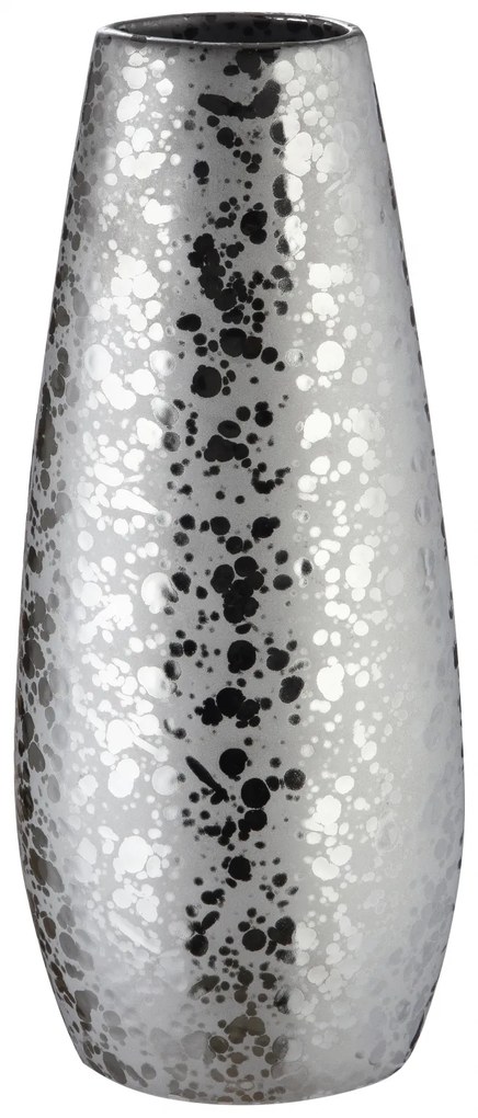 Vaza Toledo, ceramica, argintiu, 12x28x9 cm