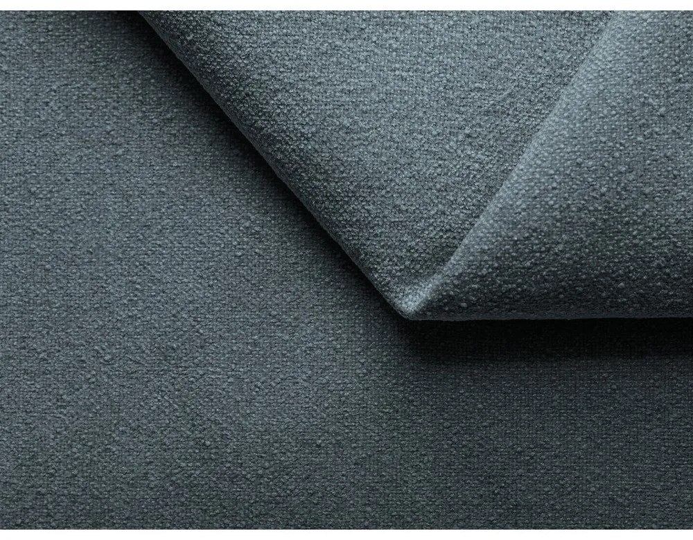 Pat matrimonial albastru tapițat cu spațiu de depozitare cu somieră 160x200 cm Kiana – Makamii