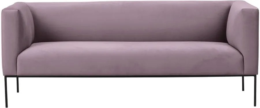 Canapea din catifea Windsor & Co Sofas Neptune, 195 cm, roz pudră