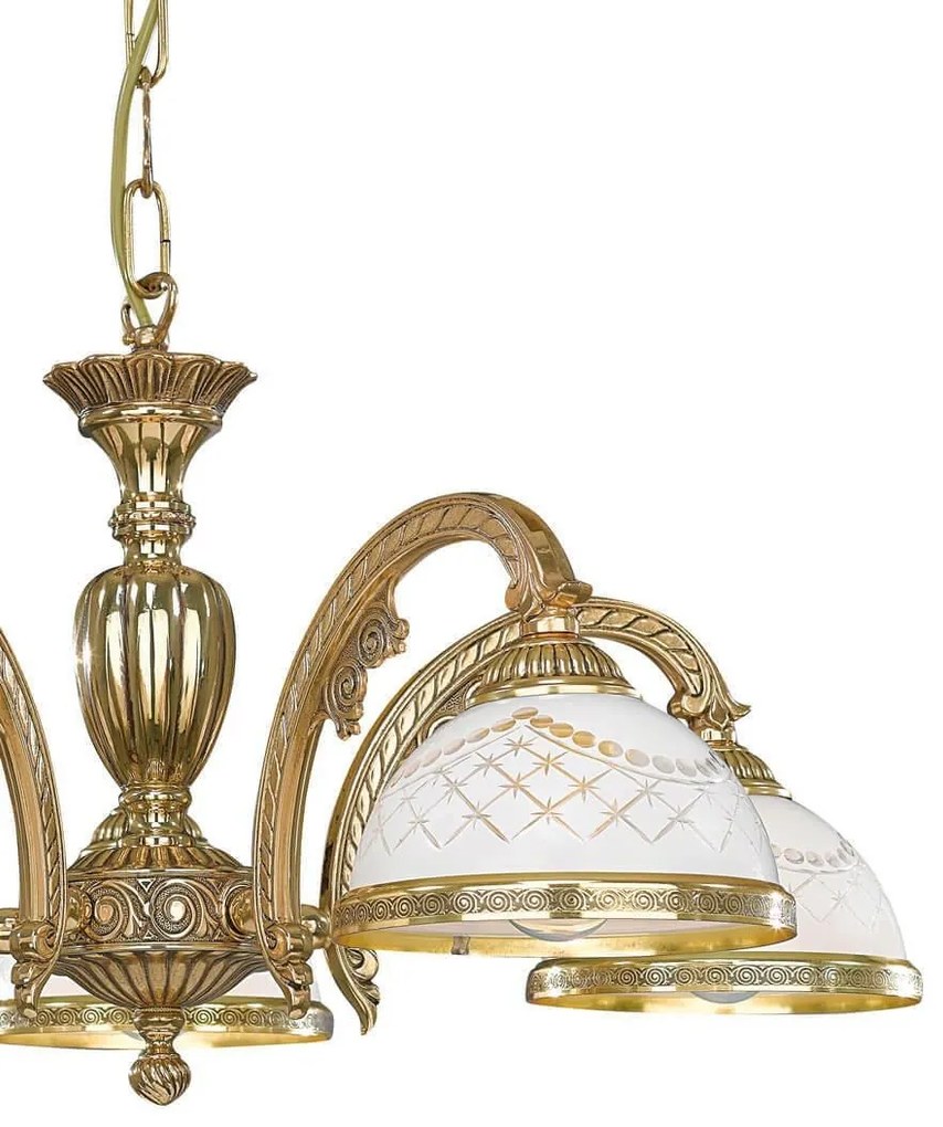 Candelabru din alama cu 5 brate design italian 7102