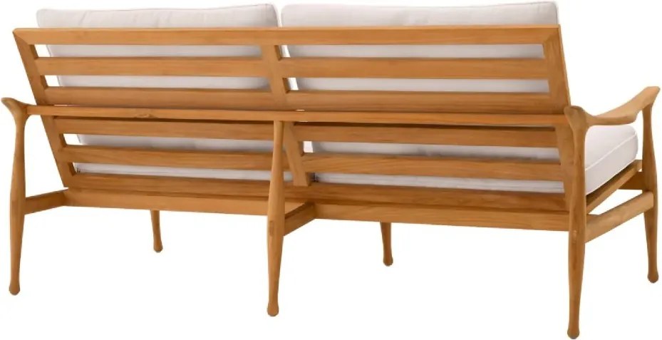 Canapea eleganta pentru exterior design LUX Manzo natur / flores off-white