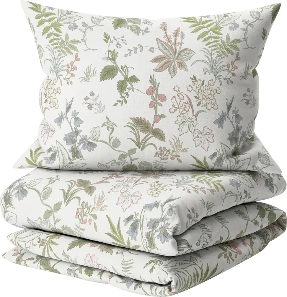 Lenjerie de pat din bumbac Renforce FLORWELLA albă Dimensiune lenjerie de pat: 2 buc 70 x 90 cm | 200 x 220 cm