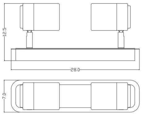 Lucide 26957/10/12 - Spot LED LENNERT LED/2x5W/230V crom mat