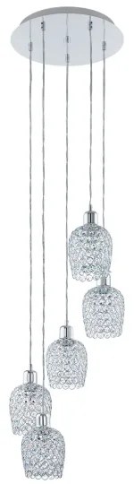 Eglo 94898 - Lustră cu cablu BONARES 1 5xE27/60W/230V